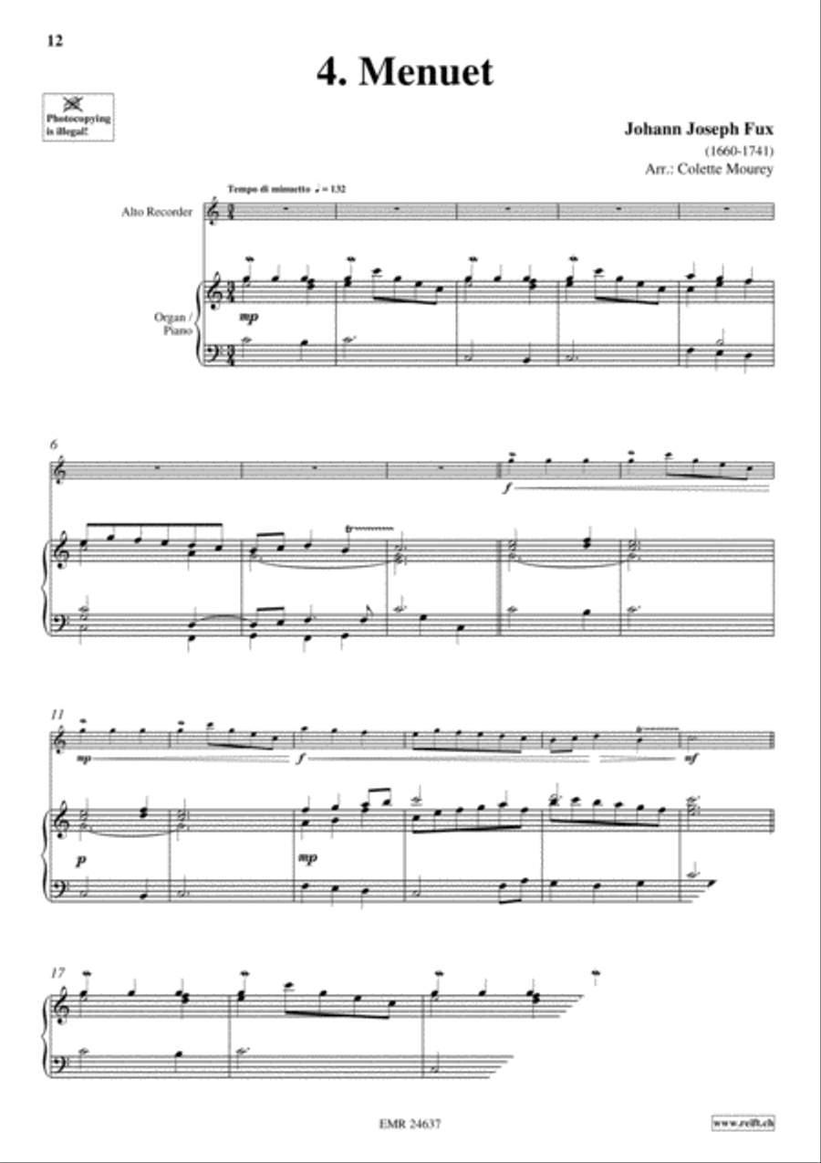 40 Greatest Baroque Hits Volume 2 Alto Recorder scores gallery preview page 6