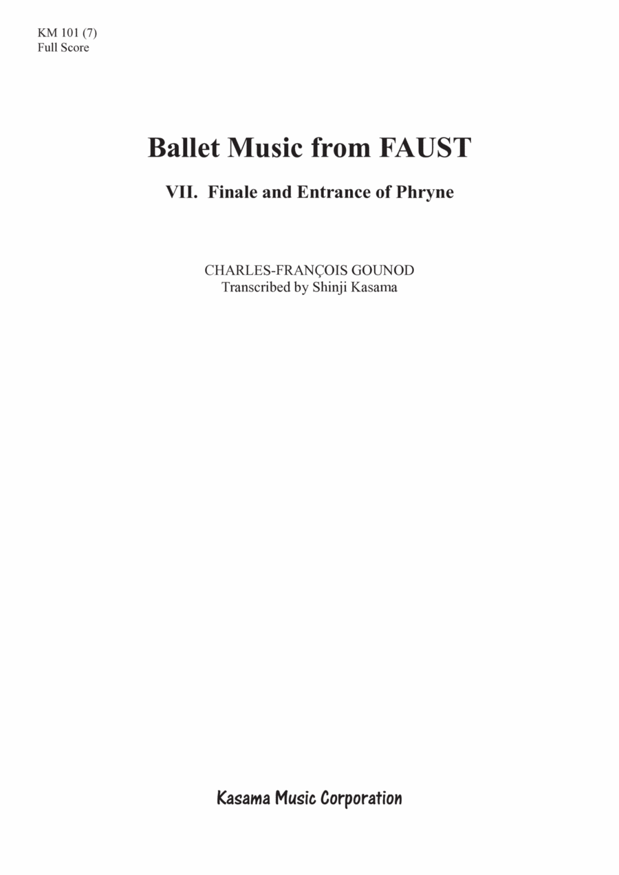 Ballet Music from FAUST: 7. Finale and Entrance of Phryne (A4) Concert Band scores gallery preview page 1