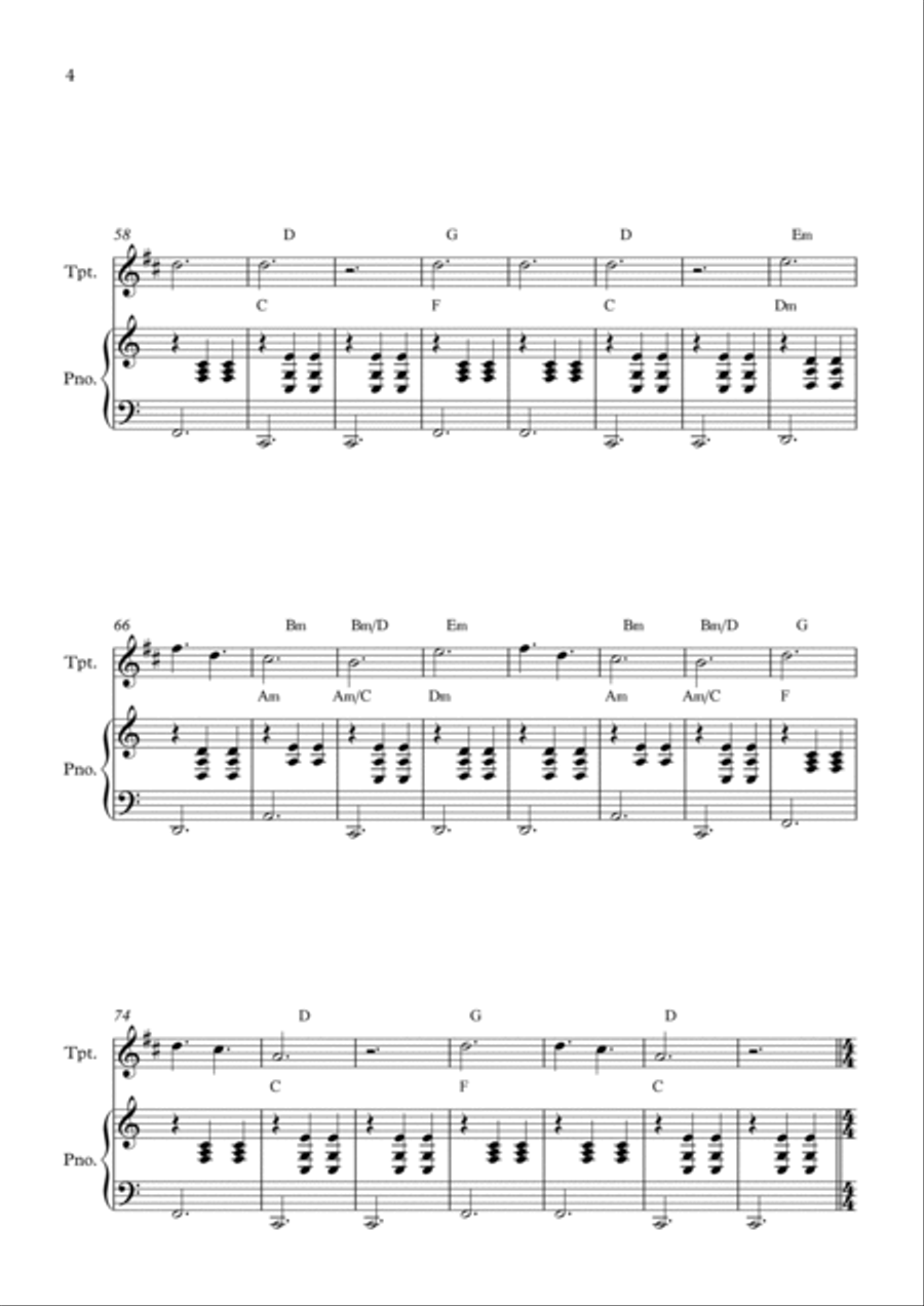 La Valse D'amelie B-Flat Trumpet scores gallery preview page 4