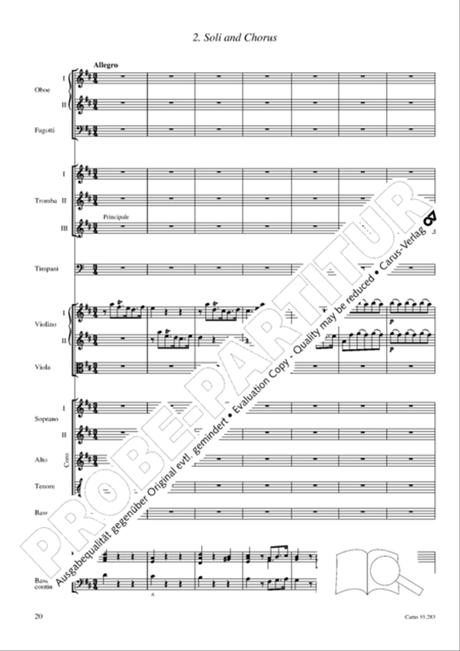 Te Deum for the Victory of Dettingen SSATB scores gallery preview page 37