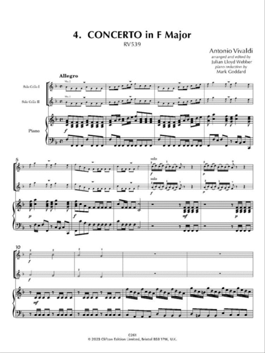 Concertos for Two Cellos Volume 2 Piano Accompaniment scores gallery preview page 4