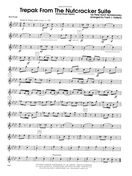 Trepak From The Nutcracker Suite (Danse Russe Trepak) - Flute 3