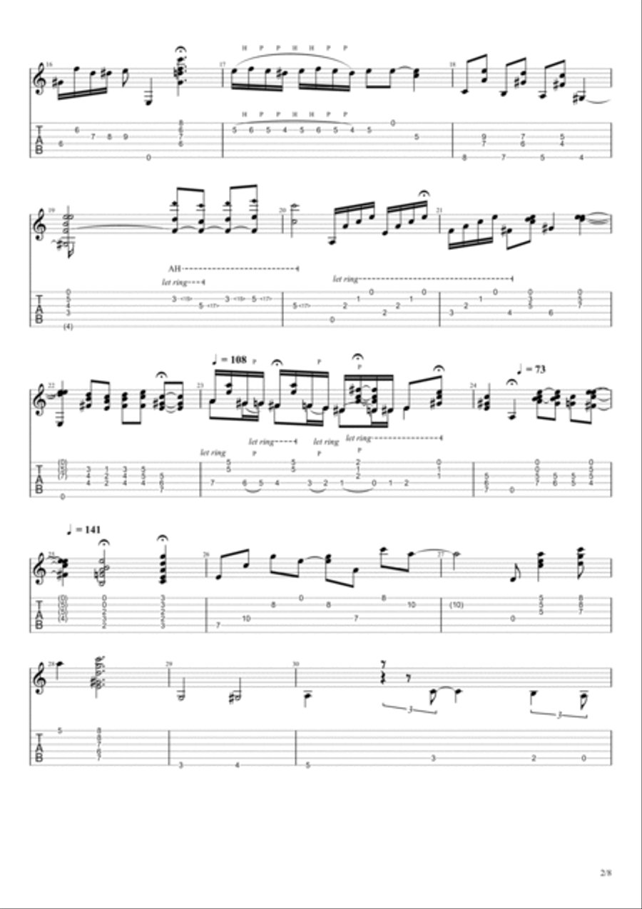 Summertime Summertime Guitar Tablature scores gallery preview page 2
