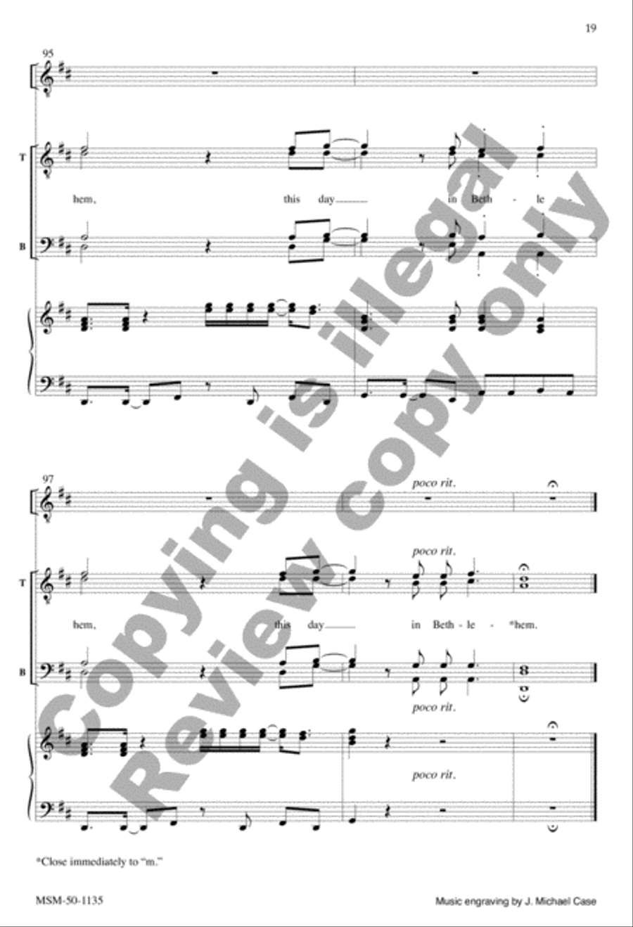 A King Is Born (Choral Score) TTBB scores gallery preview page 19