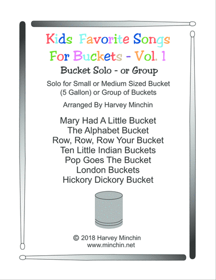 Kids' Favorite Songs for Buckets - Vol. 1 Percussion scores gallery preview page 1