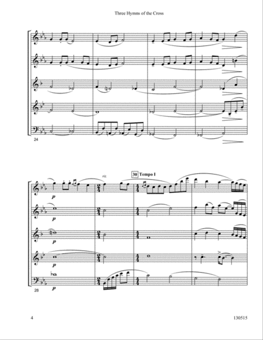 Three Hymns Of The Cross Three Hymns Of The Cross Woodwind Quintet scores gallery preview page 4