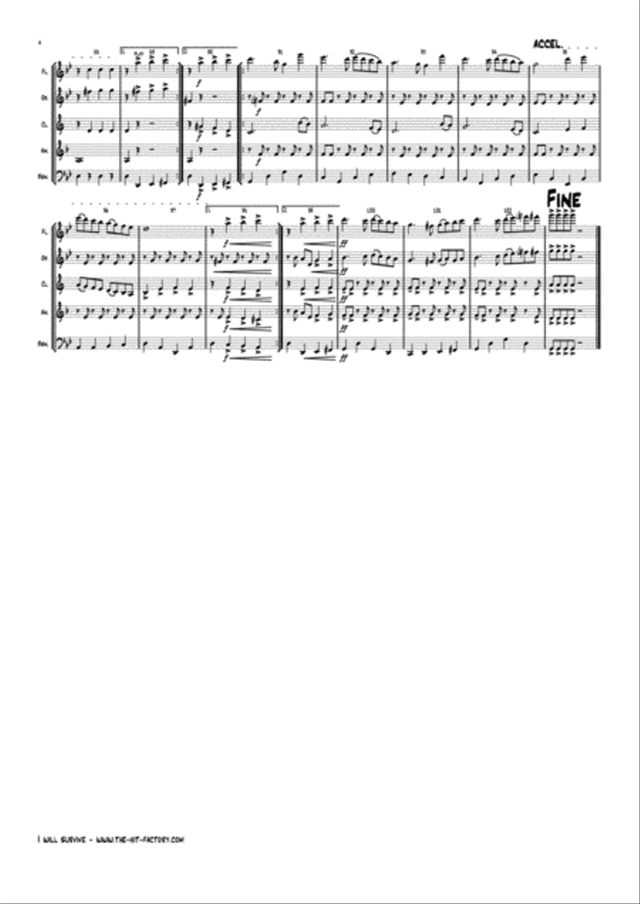 I Will Survive Woodwind Quintet scores gallery preview page 5