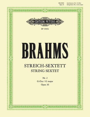 Book cover for String Sextet No. 2 in G Op. 36