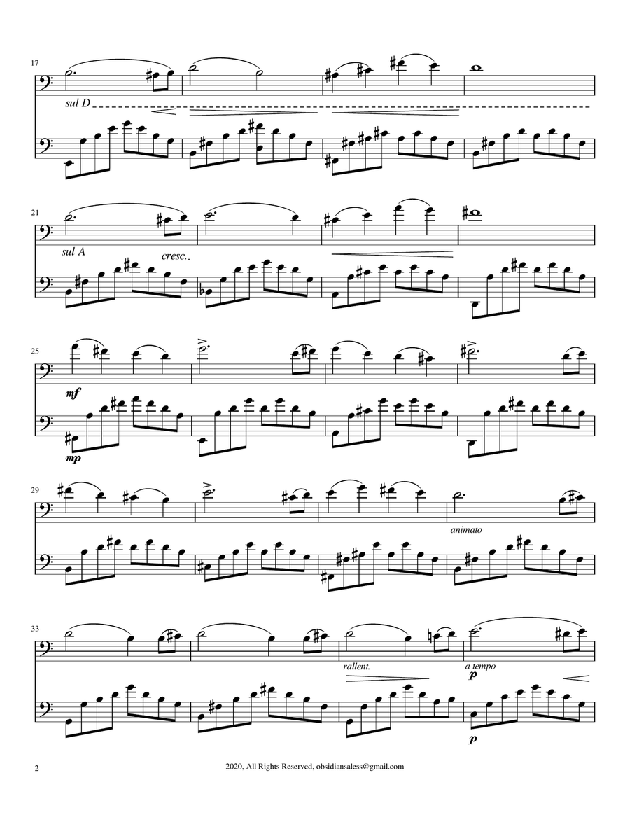 Goltermann: La Foi, Op. 95, No.1 For 2 Cellos (Solo and Accompaniment) String Duet scores gallery preview page 4