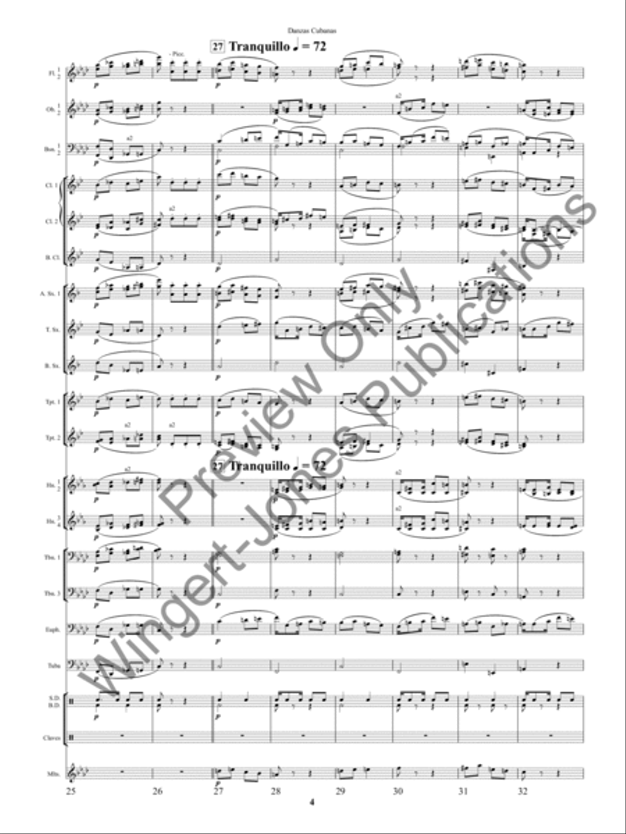 Danzas Cubanas Danzas Cubanas Concert Band scores gallery preview page 7