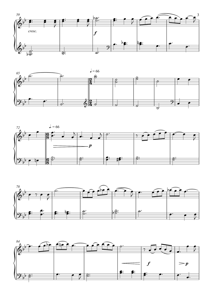 Easter Hymn (from Cavalleria Rusticana) Easy Piano scores gallery preview page 3