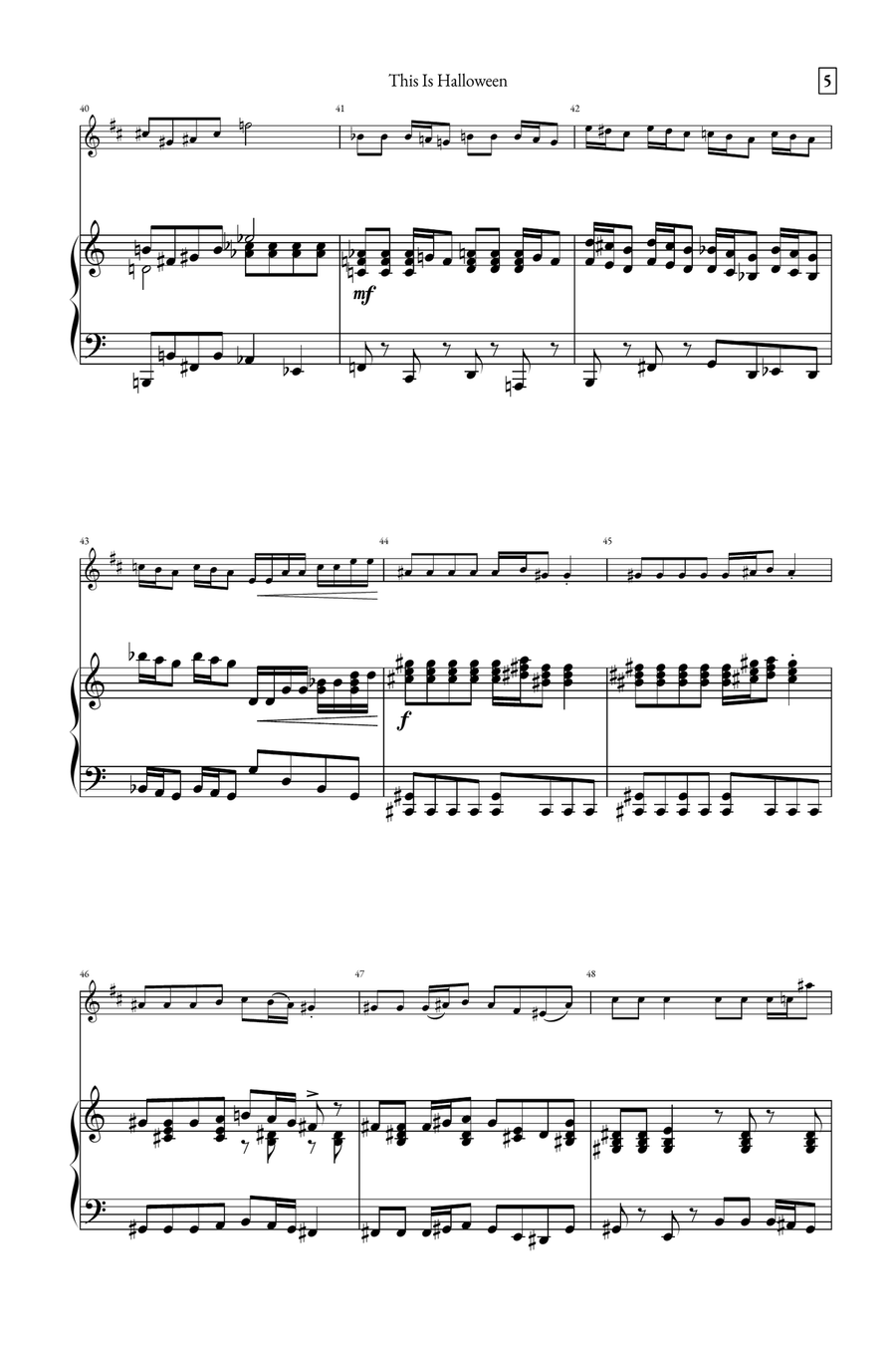 This Is Halloween B-Flat Clarinet scores gallery preview page 5