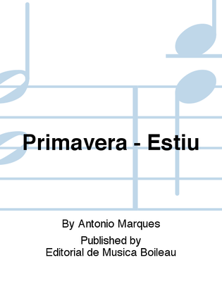 Book cover for Primavera - Estiu