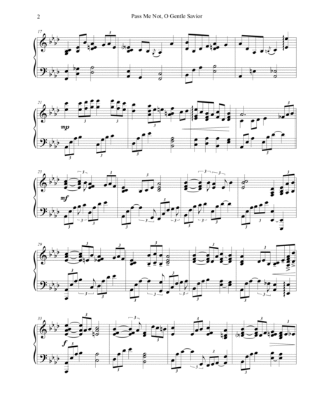 Pass Me Not, O Gentle Savior (Hymn Arrangement for Advanced Solo Piano in "Father's Love") image number null