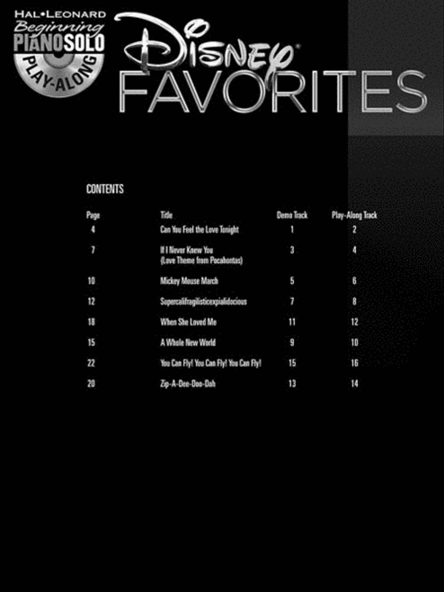 Disney Favorites Disney Favorites Piano Solo scores gallery preview page 3