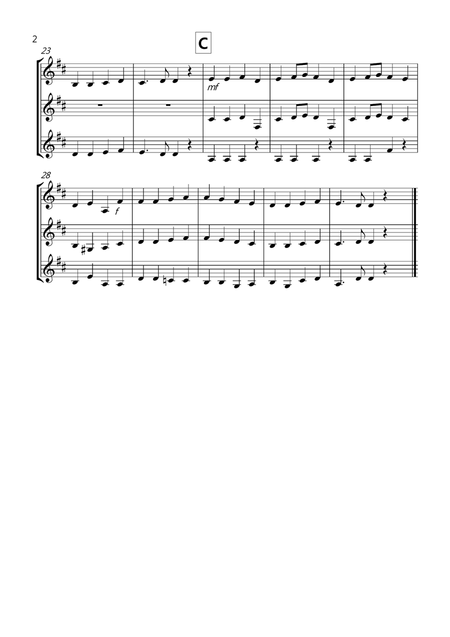 8 Easy Trios, For Clarinet Woodwind Trio scores gallery preview page 2