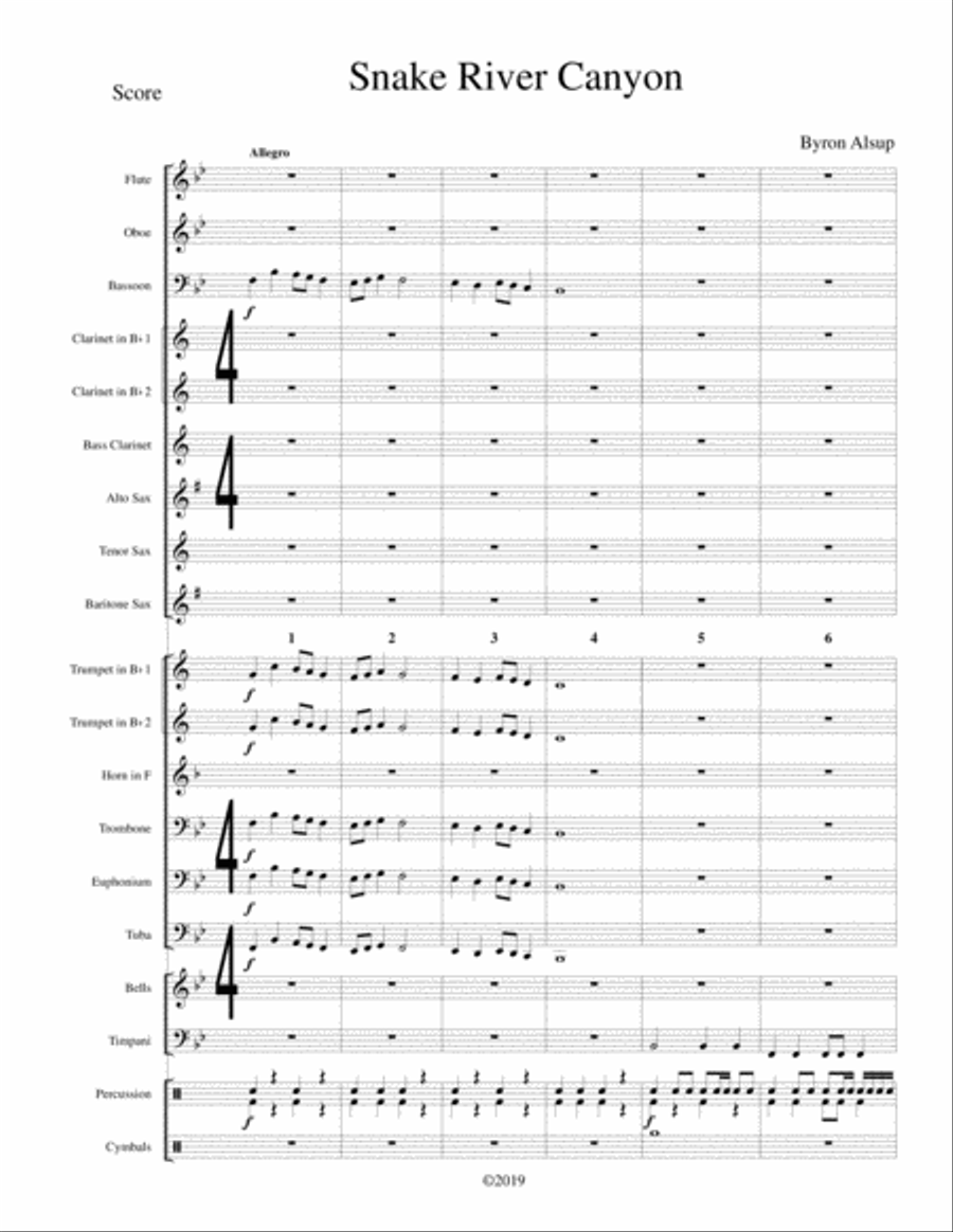 Snake River Canyon Concert Band scores gallery preview page 1