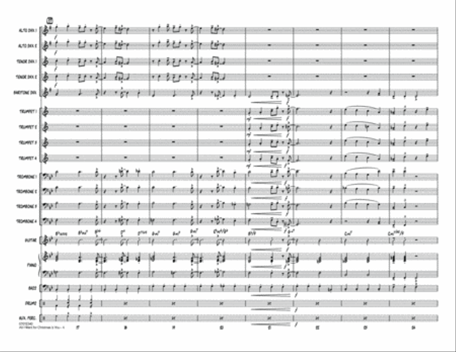 All I Want for Christmas Is You - Conductor Score (Full Score) Jazz Ensemble scores gallery preview page 4