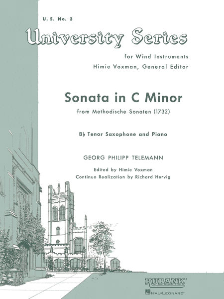 Sonata In C Minor  B Flat Tenor Saxophone And Piano University Series