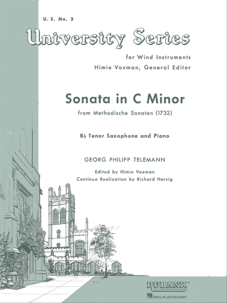 Sonata in C Minor (from Methodische Sonaten) Tenor Saxophone scores gallery preview page 1
