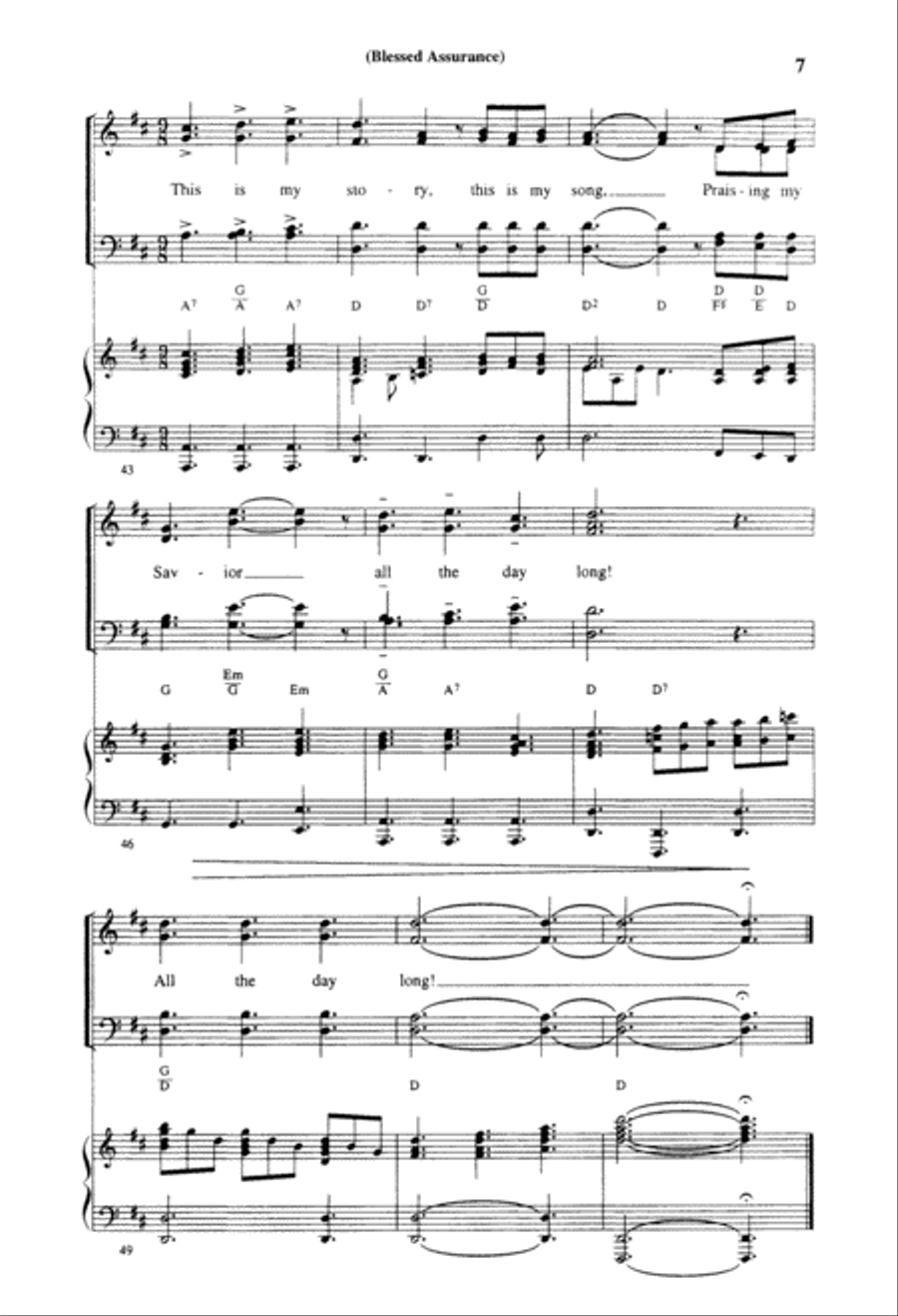 Blessed Assurance Blessed Assurance 4-Part scores gallery preview page 8