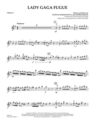 Lady Gaga Fugue - Violin 1