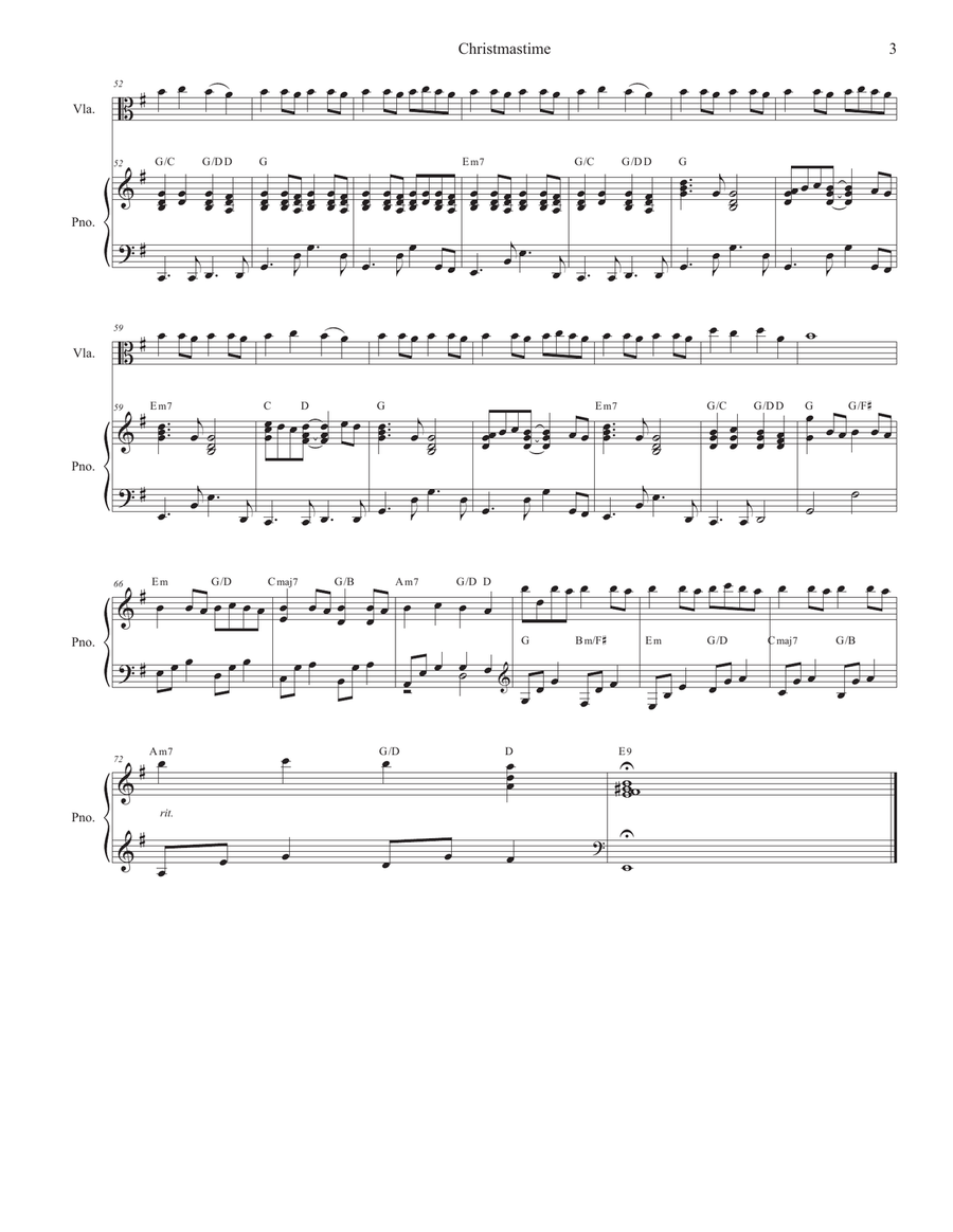 Christmastime Viola scores gallery preview page 3