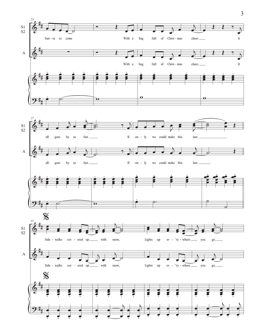 Christmas Every Day SSA scores gallery preview page 3