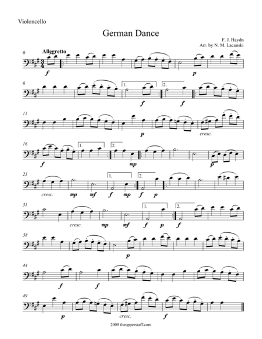 German Dance Piano scores gallery preview page 1