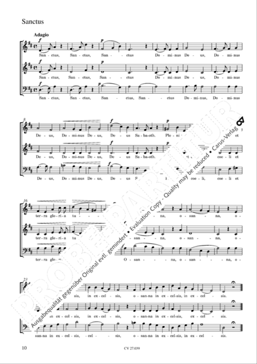 Missa a 3 3-Part scores gallery preview page 11