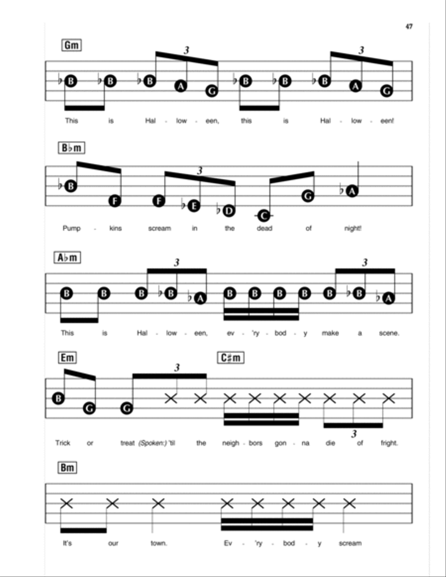 This Is Halloween (from The Nightmare Before Christmas) Electronic Keyboard scores gallery preview page 2