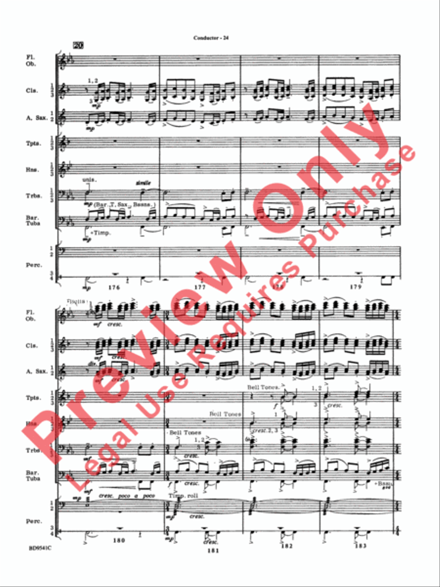 Alvamar Overture Concert Band scores gallery preview page 26