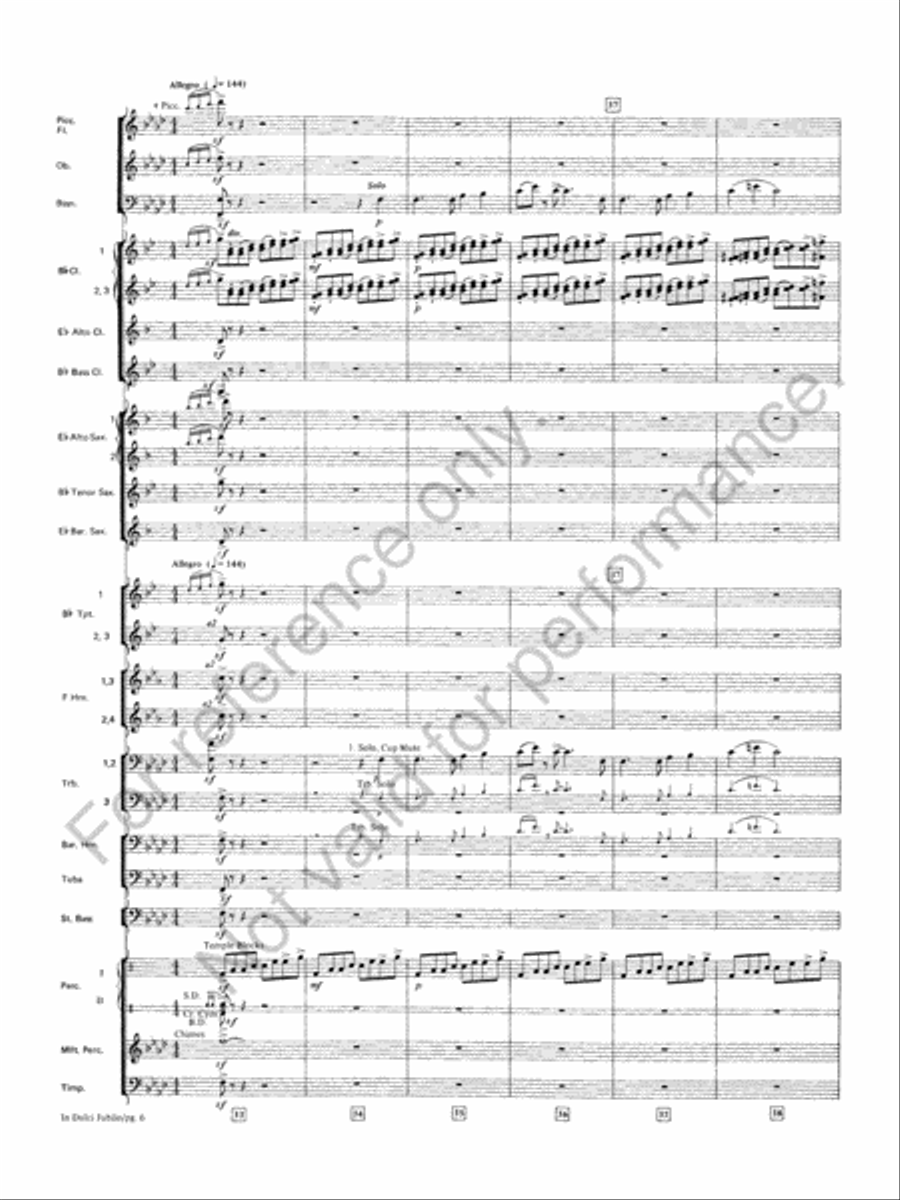 Symphonic Variations On 'In Dulci Jubilo' Concert Band scores gallery preview page 7