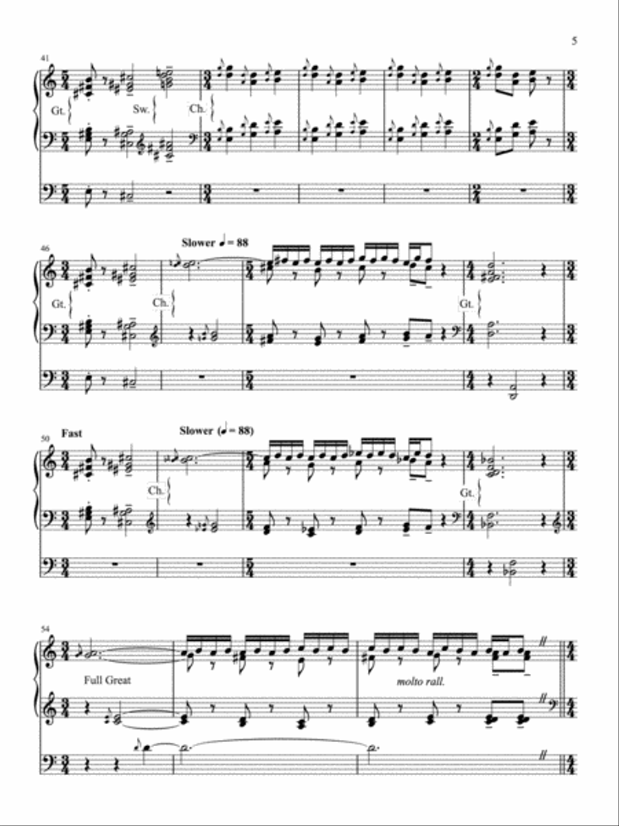 Fanfare and Procession Organ scores gallery preview page 4