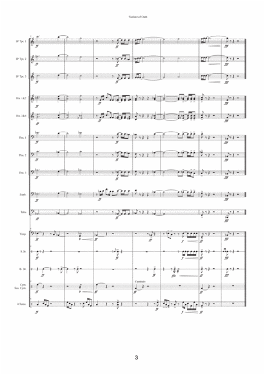 Fanfares for Celemony vol.1 (score & parts) Set of Parts scores gallery preview page 4