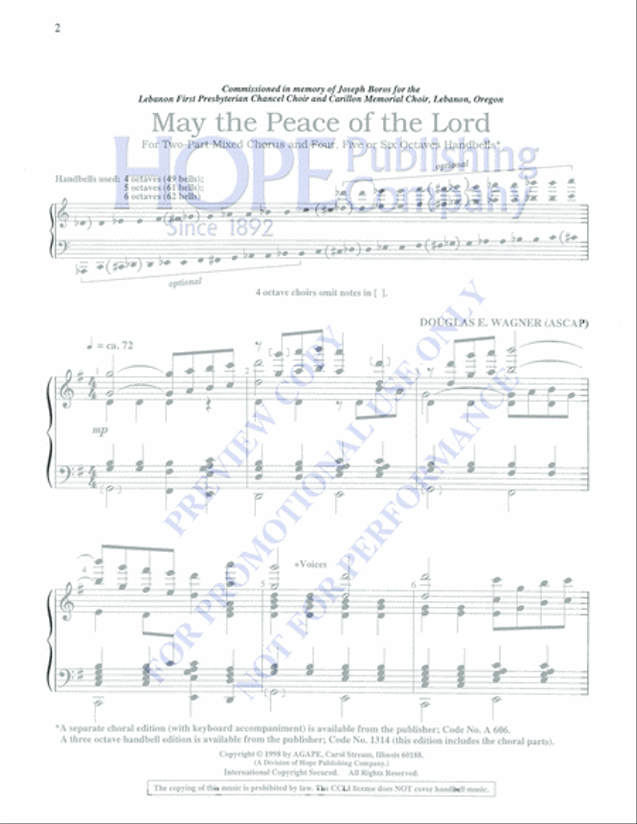 May the Peace of the Lord 5-Octaves scores gallery preview page 2