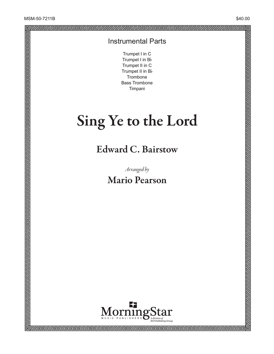 Sing Ye to the Lord Trombone scores gallery preview page 1