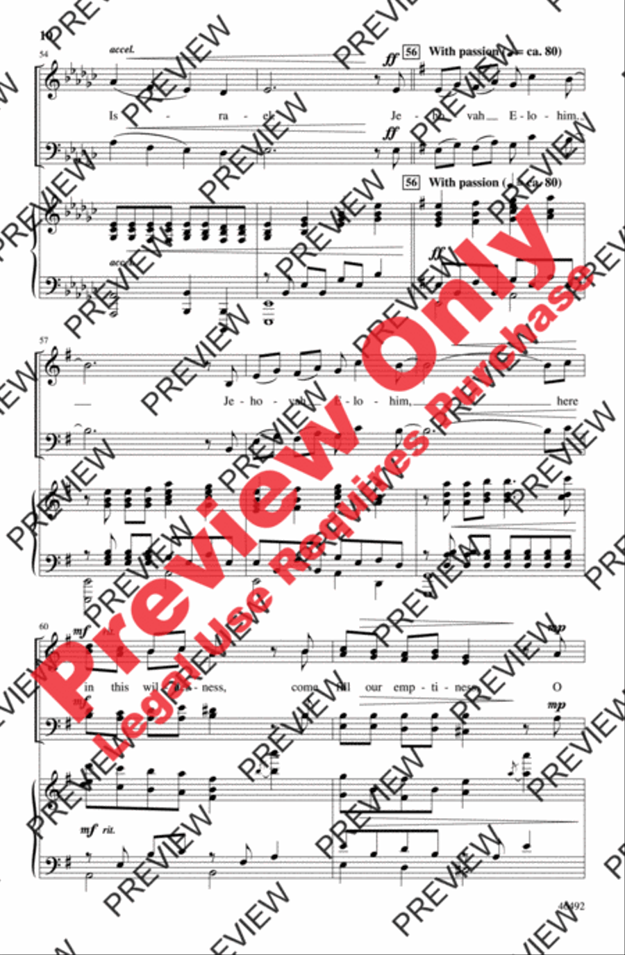 Jehovah Elohim 4-Part scores gallery preview page 10