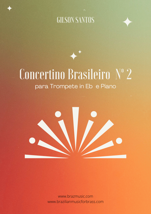 Book cover for Brazilian Concertino nº 2 for Trumpet in Eb and Piano