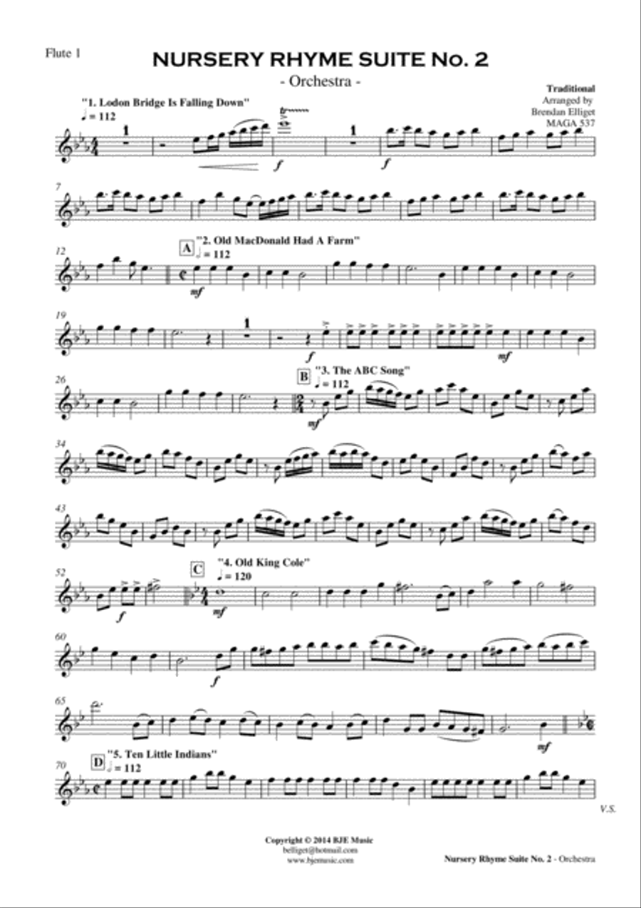 Nursery Rhyme Suite No. 2 - Orchestra Score and Parts Full Orchestra scores gallery preview page 5