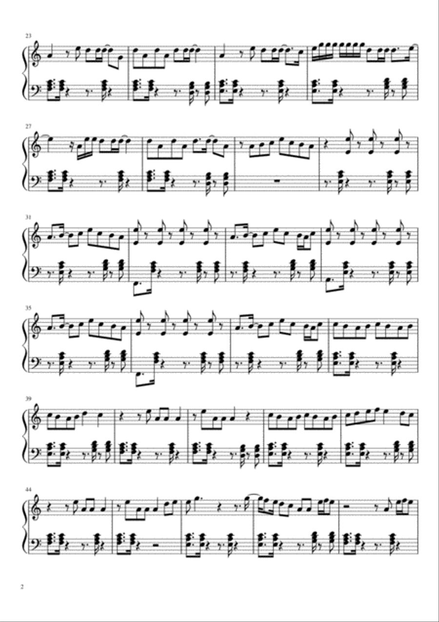 New Rules Piano Solo scores gallery preview page 2