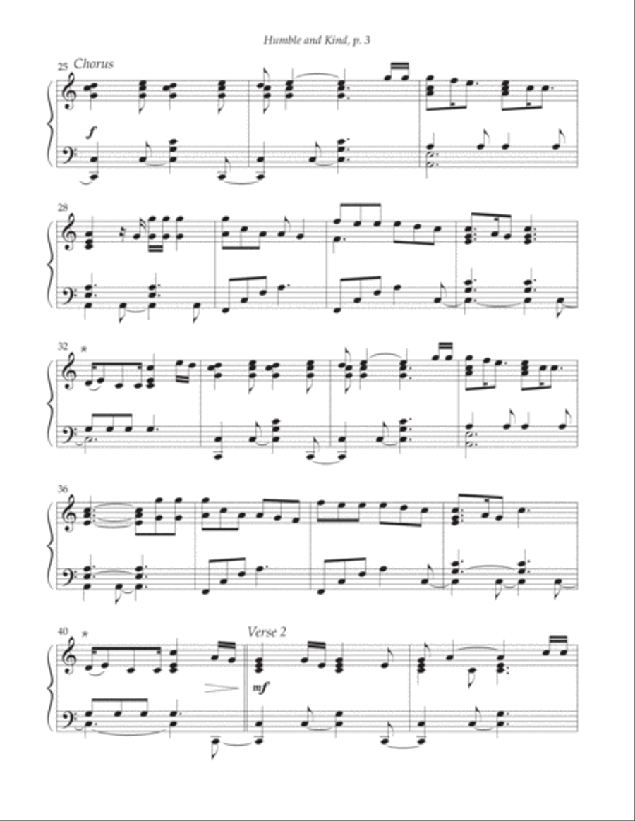 Humble And Kind Piano Solo scores gallery preview page 3