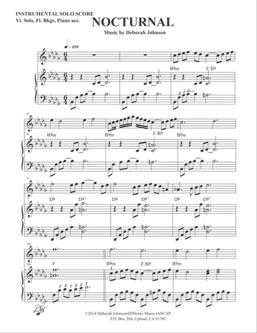 Nocturnal Inst. Solo Score Flute scores gallery preview page 3