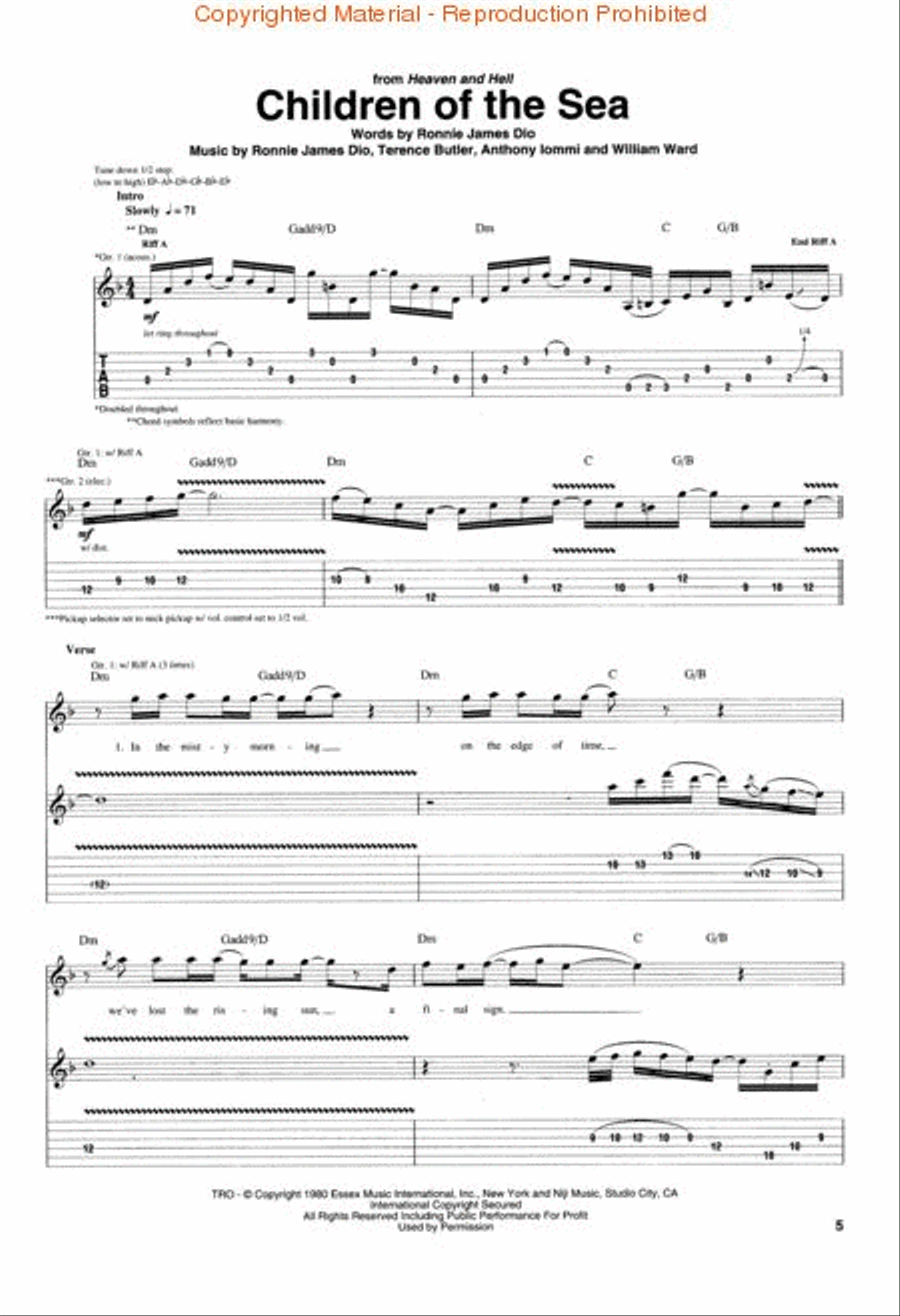 Best of Black Sabbath Electric Guitar scores gallery preview page 3