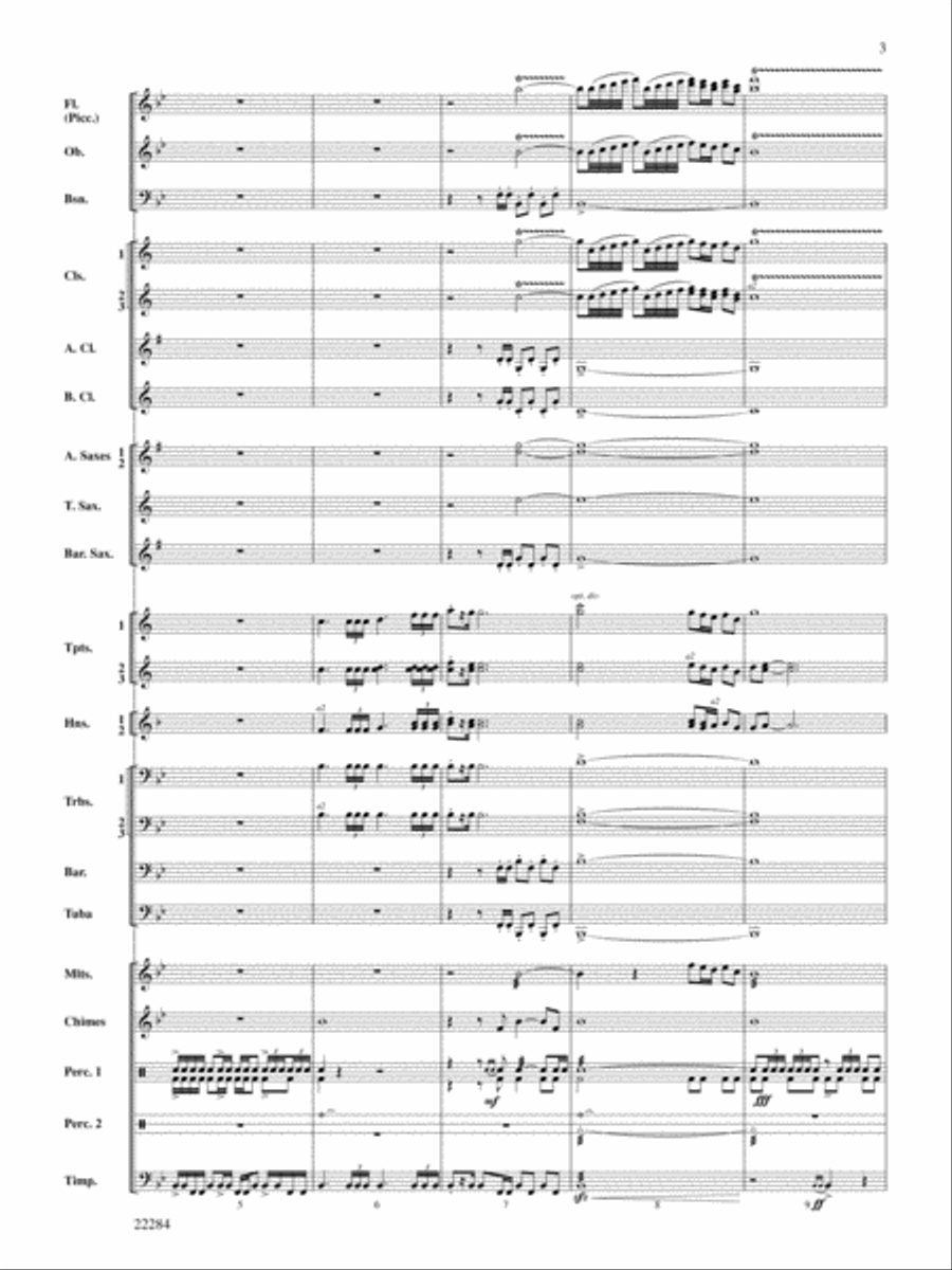 We Shall Lift Lamps of Courage: Score Concert Band scores gallery preview page 3