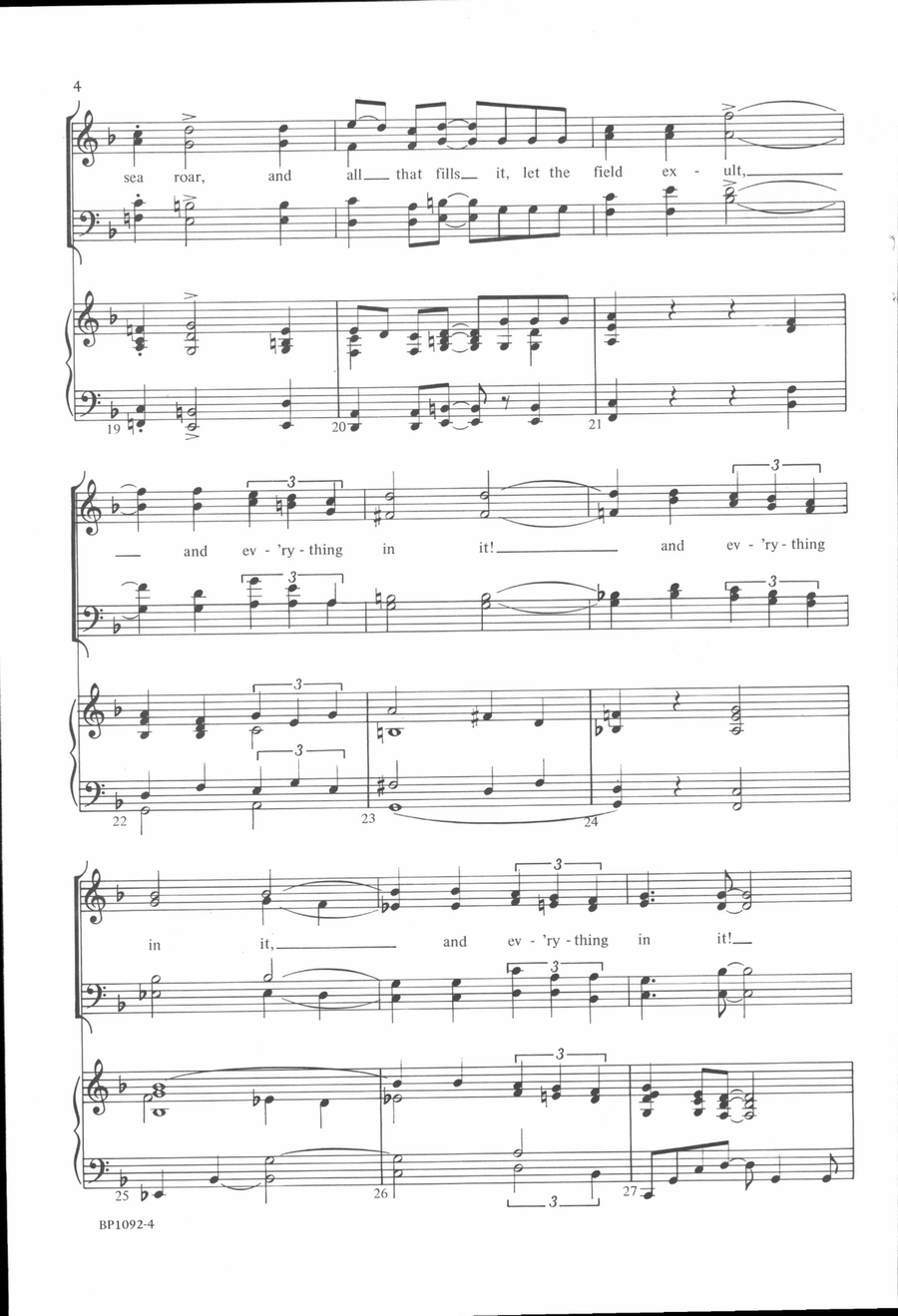 Let the Heavens Be Glad 4-Part scores gallery preview page 4
