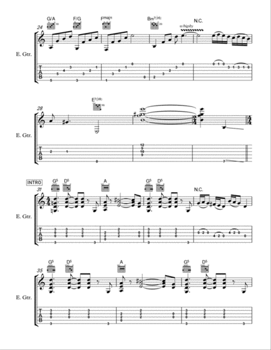 Battle of San Jacinto Electric Guitar scores gallery preview page 3