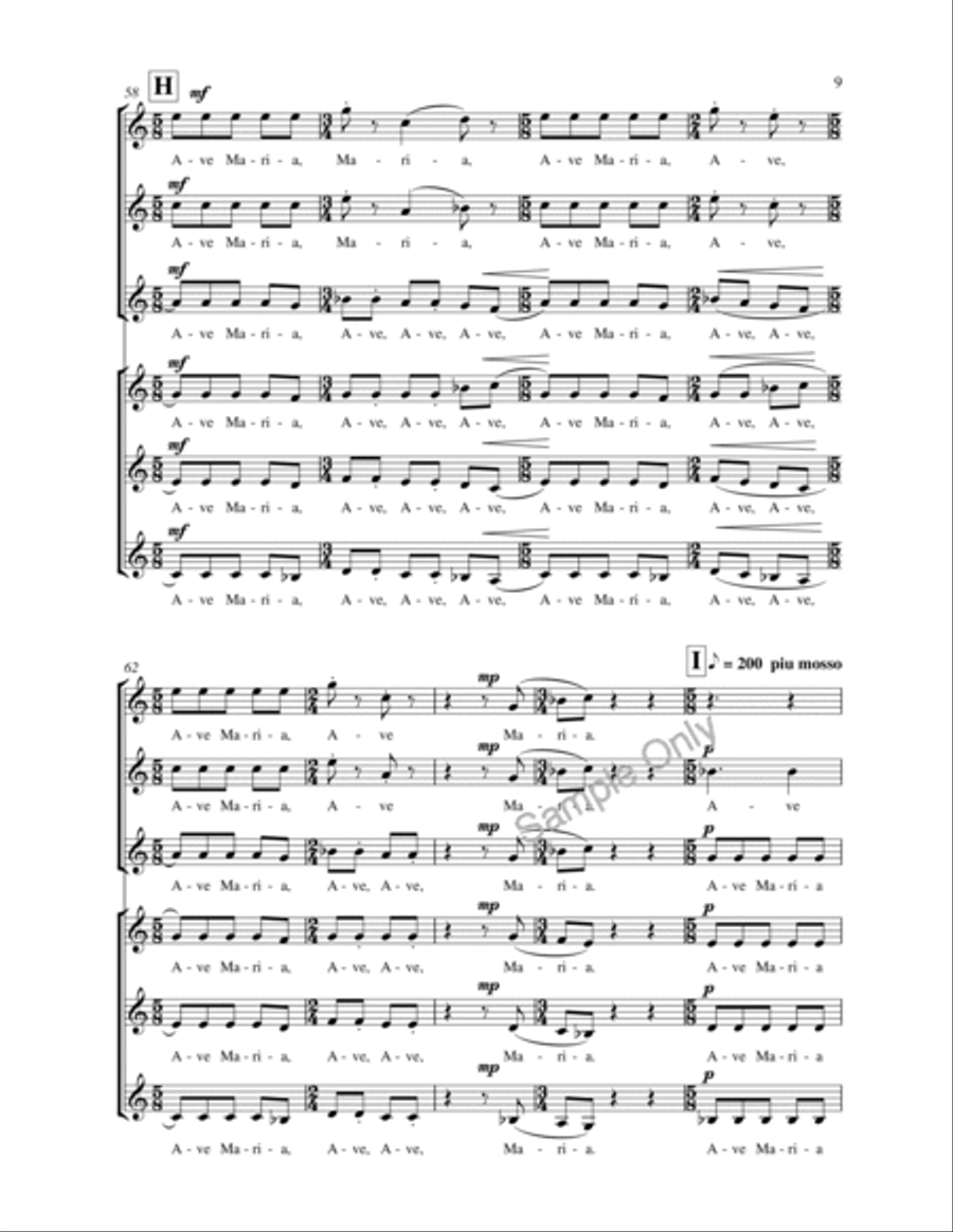 Ave Maria A Cappella scores gallery preview page 9