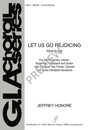 Let Us Go Rejoicing - 2 octave melody line Handbell edition