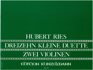 Book cover for 13 little duets for 2 violins
